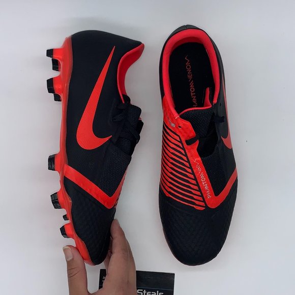 NEW Nike Phantom Academy Black Red Cleats main image 6